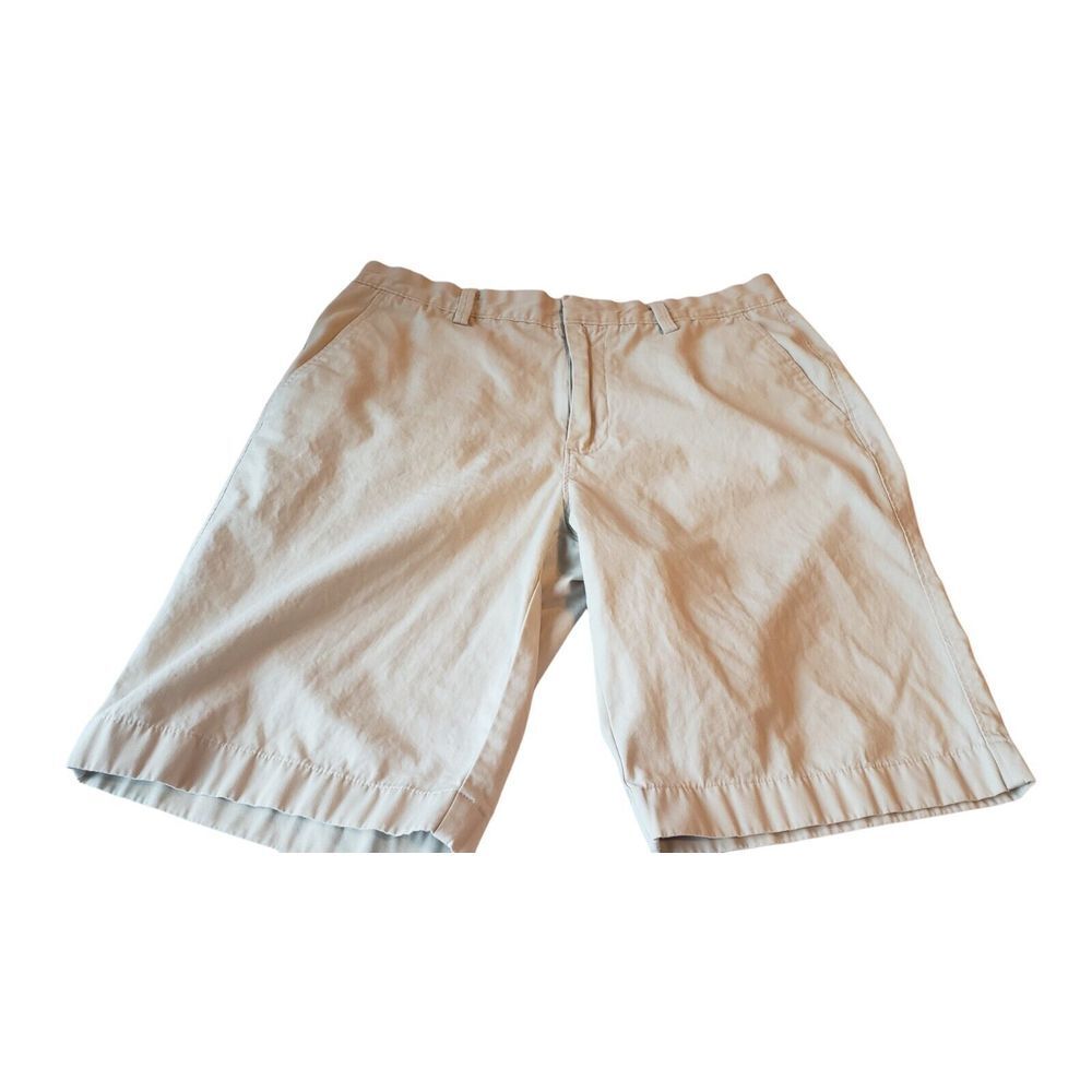 J Crew Rivington Khaki Flat Front Chinos Shorts Men's 33W Designer Trendy Preppy